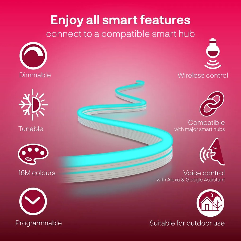 INNR OFL 140 C | Slimme flex strip 4m Outdoor | 1000lm | Werkt met de Philips Hue*!