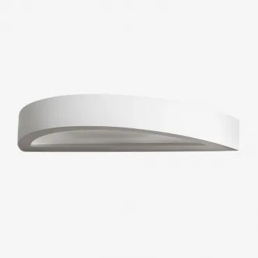 Led-wandlamp In Gips Bertina Wit - Sklum