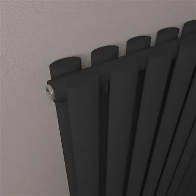 Eastbrook Tunstall dubbele radiator 50x180cm 1666W zwart mat