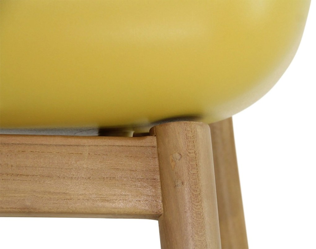 Tuinset Ronde Tuintafel 4 personen 120 cm Kunststof Geel  Hartman Sophie