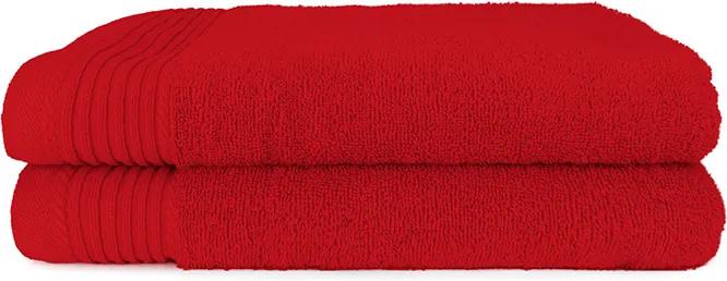 The One Towelling 2-PACK: Badlaken Basic - 70 x 140 cm - Rood