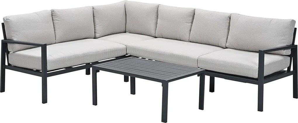 Garden Impressions Denver loungeset 4-delig links – donker grijs