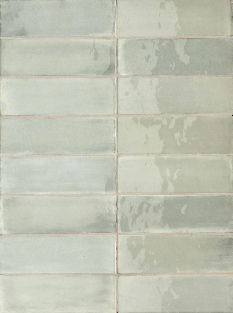 Wandtegel visgraat groen Sartoria Tbrick 16x5cm aquamarine glans gerectificeerd