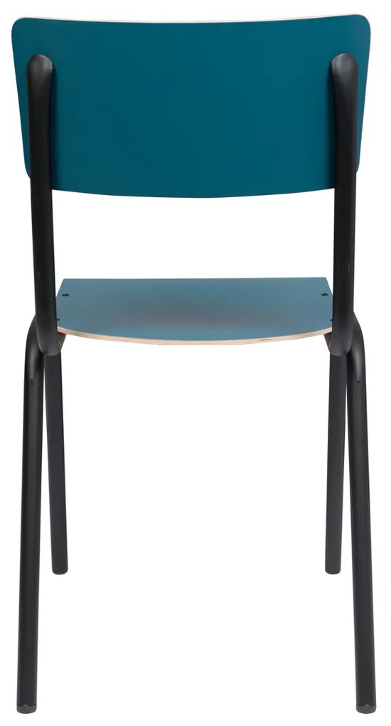 Zuiver Back To School Matte Retro Stoel Mat Petrol