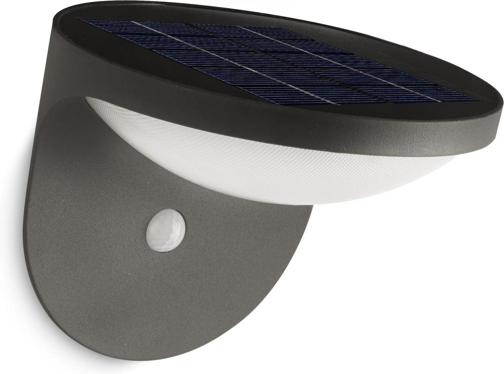 Philips Dusk wandlamp antraciet met zonnecel en bewegingssensor