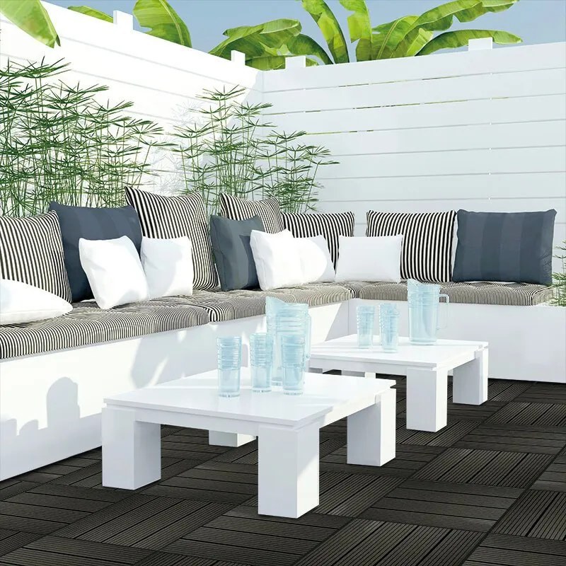 Terrastegel composiet antraciet / lava Easy-Click 30 x 30 cm