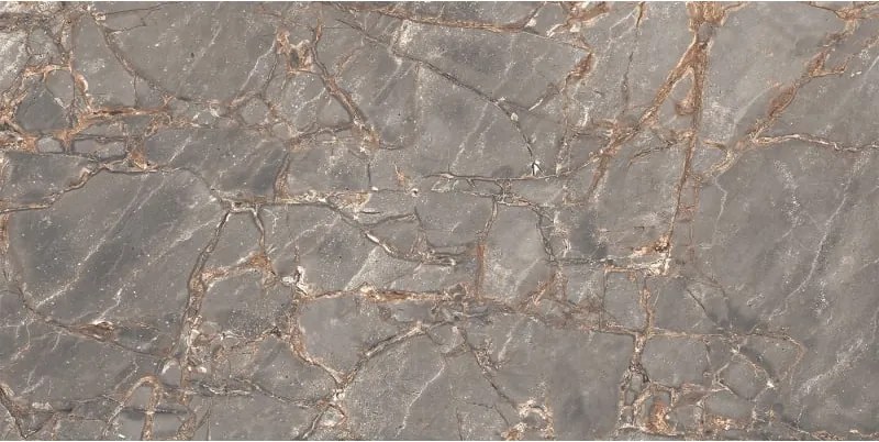 Mexen Rubble Grey grijze geglazuurde gerectificeerde G1 tegel, vloer- en wandtegel 120 x 60 cm, carving - TL401-120-060-02