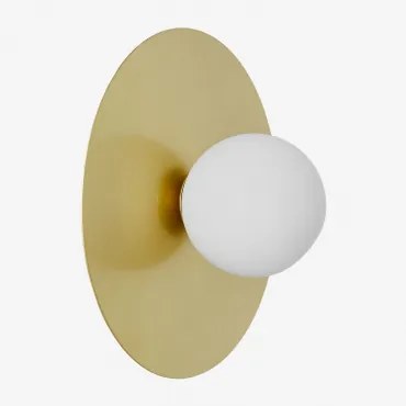 Jorien Glazen Bol Wandlamp Goud - Sklum
