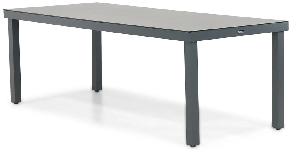 Dining Tuintafel   220 x 90 cm Aluminium/HPL Grijs  Porto