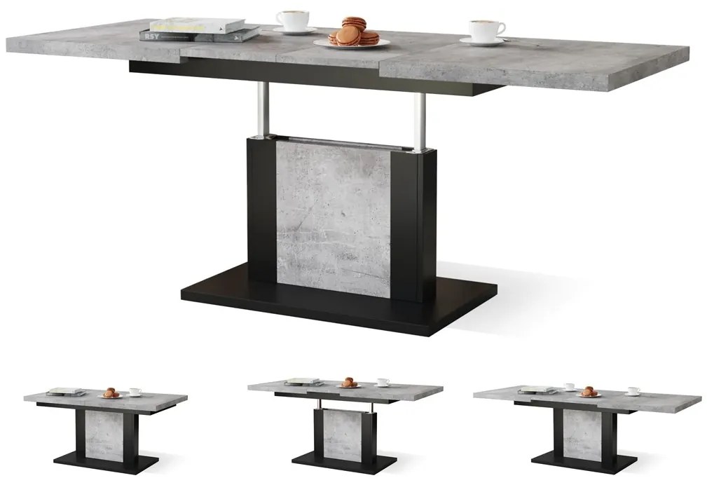 ORION beton / zwart, salontafel