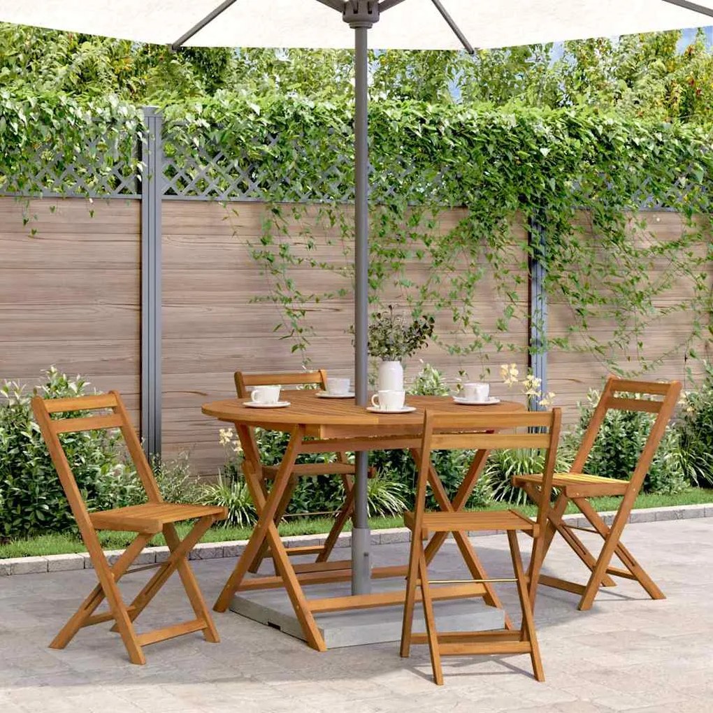 vidaXL Tuintafel inklapbaar 110 cm massief acaciahout