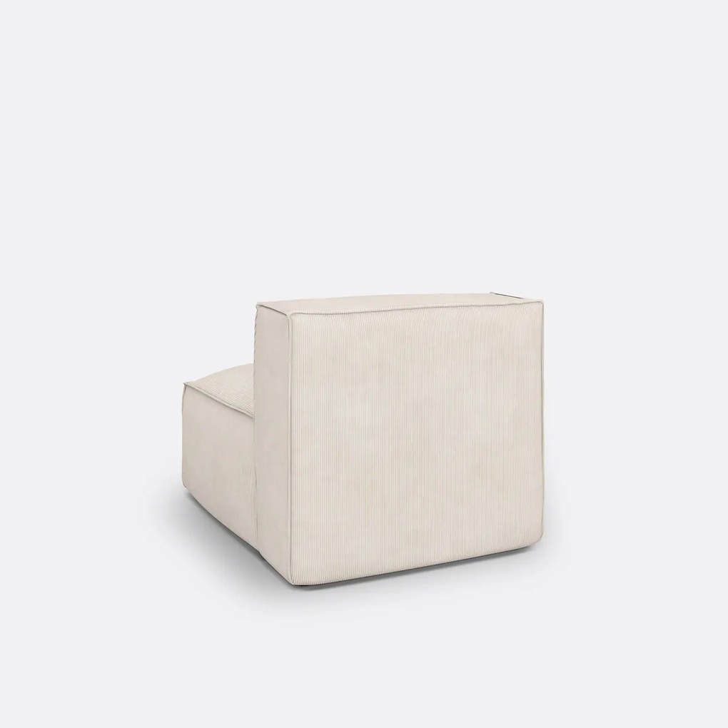 Element voor modulaire bank, in ribfluweel, Seven