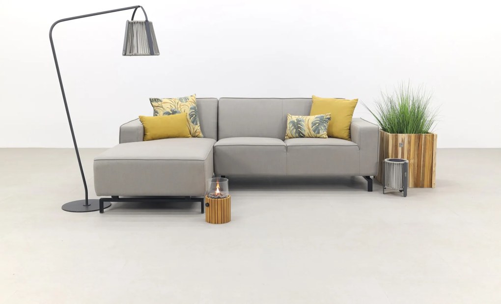 Boavista Sunbrella loungebank chaise longue - Nature Grey - 2-delig - rechts