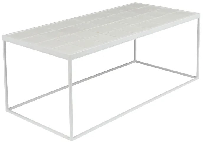 Zuiver Glazed Salontafel Met Keramische Tegels Wit - 93 X 43cm.