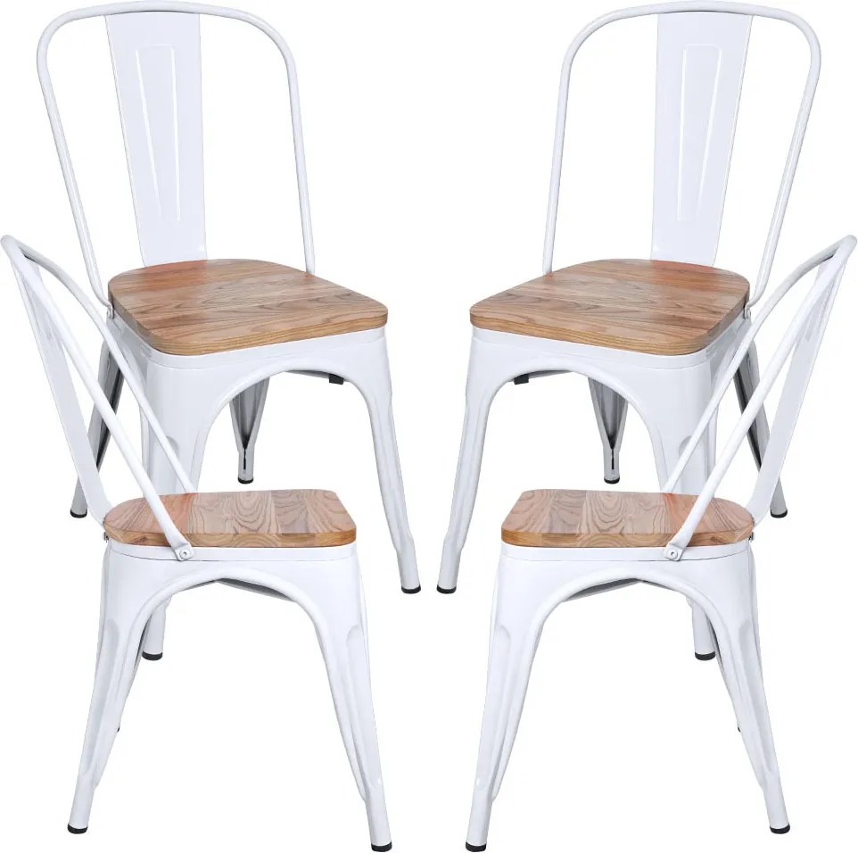 Set 4 Torix Natuurlijk Houten Stoelen