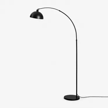 Diala Ijzeren Vloerlamp Zwart & 200 X 100 Cm - Sklum
