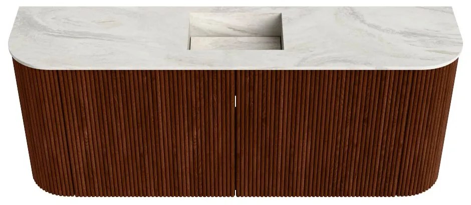 Mondiaz Joya DLux 105cm toiletmeubel ronding links/rechts ruby met wastafel faye midden 1 kraangat ostra
