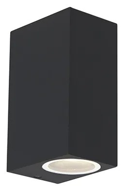Buitenlamp Set van 2 Moderne wandlampen zwart 2-lichts IP44 - Baleno Modern, Design GU10 IP44 Buitenverlichting