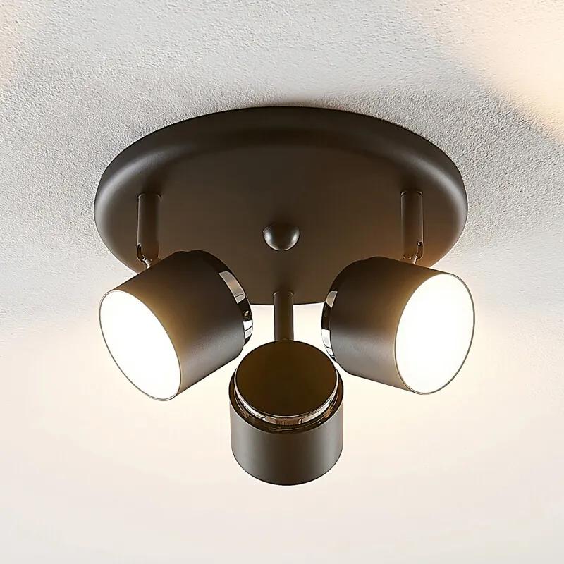 Marrie LED plafondlamp, zwart, 3-lamps - lampen-24