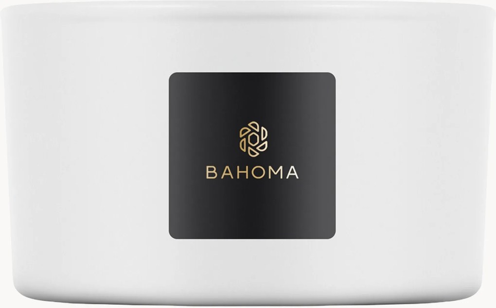 Handgegoten 3-lonts geurkaars Obsidian (zeewater)