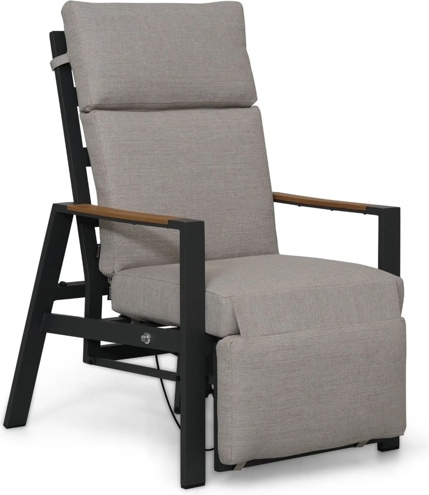 Lifestyle Garden Furniture Camino Relax Stoel Gasveer Verstelbaar Aluminium Grijs