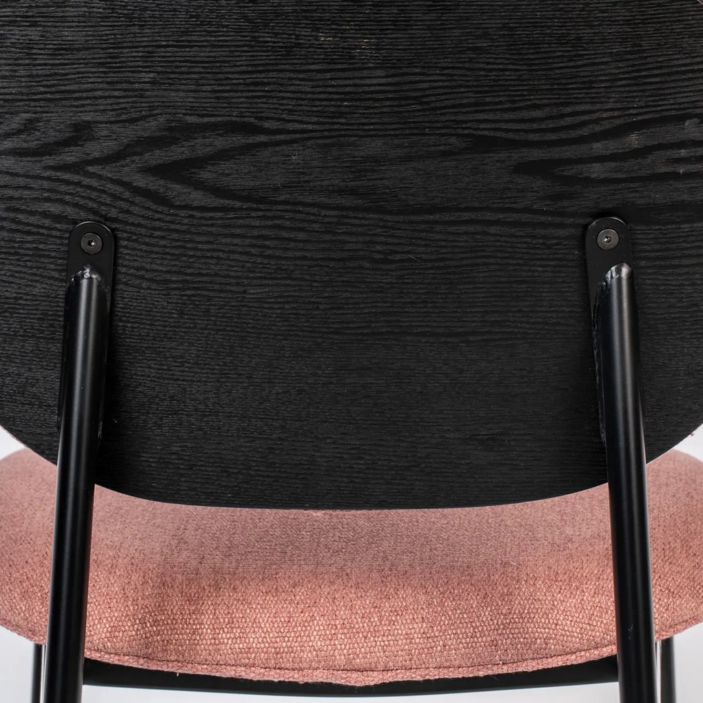 Zuiver Spike Eetkamerstoel Retro Design Roze