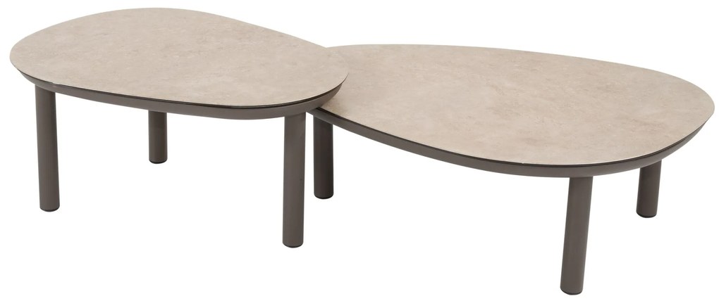 Monroe set loungetafels 65xH32 cm en 80xH27 cm terre Taste 4SO