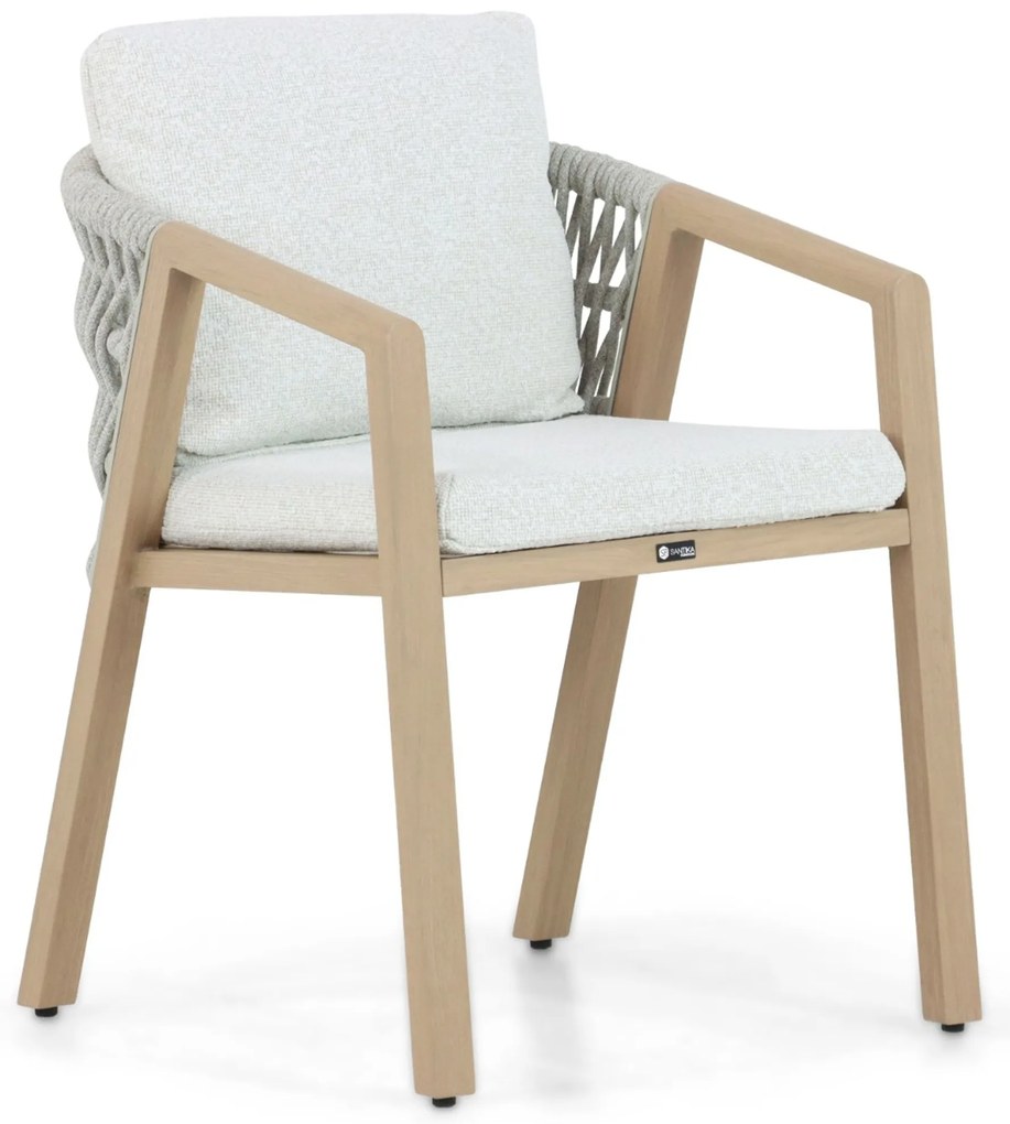 Tuinset 4 personen 160 cm Aluminium/rope Grijs Santika Furniture Santika