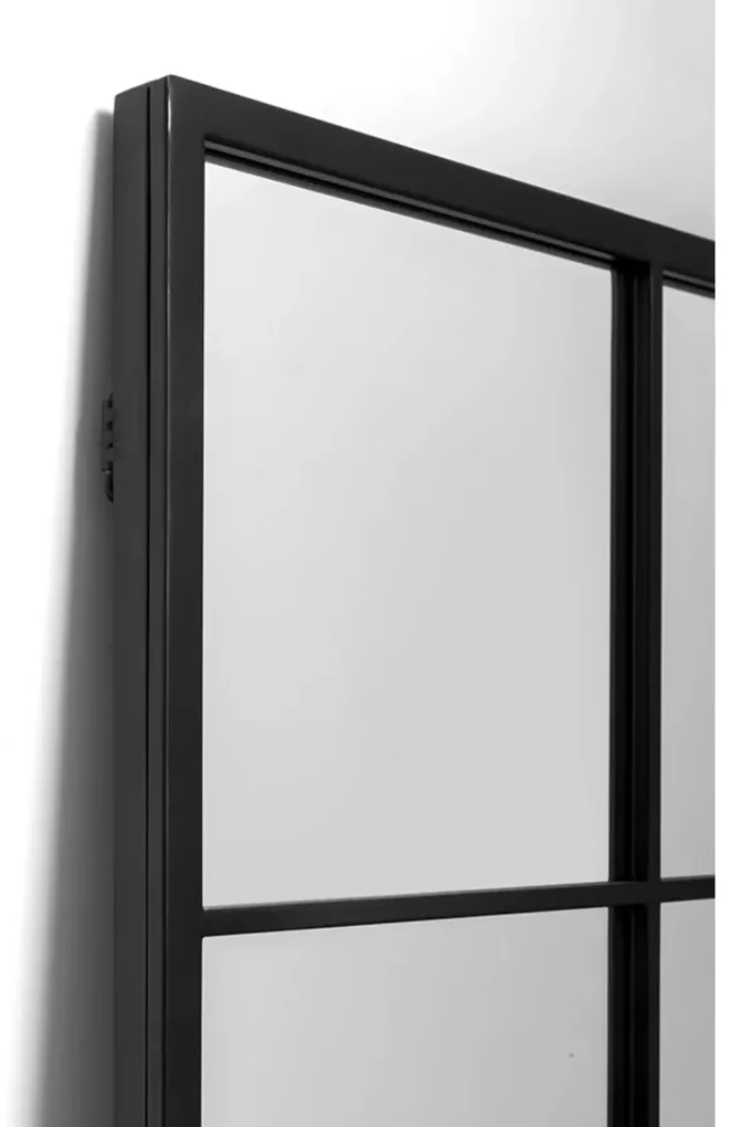 Kare Design Finestra Zwarte Spiegel Met Vakken 180x90 - 90x180cm