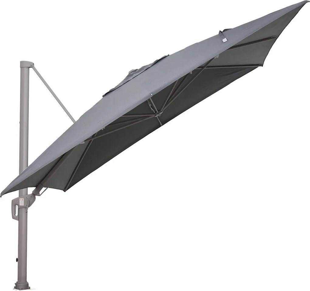 Garden Impressions Hawaii Big Pole II zweefparasol 350x350 cm – frame taupe – doek antraciet