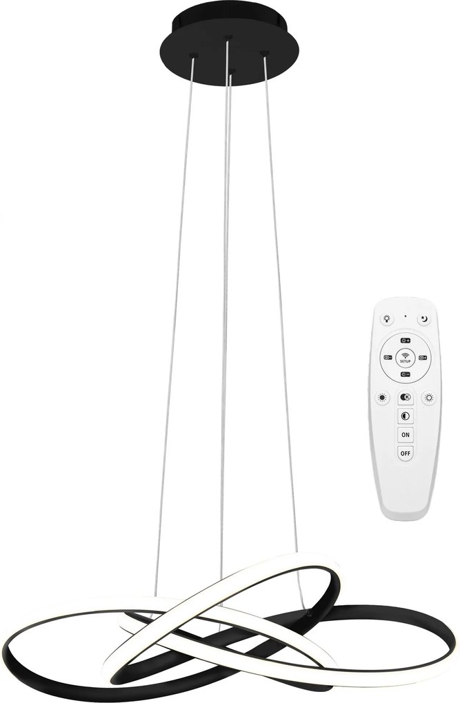 Moderne LED plafondlamp PILOT APP814-CP Node Zwart