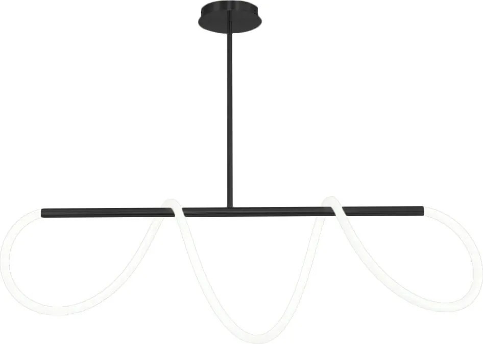 APP856-CP Lange zwarte LED plafondlamp