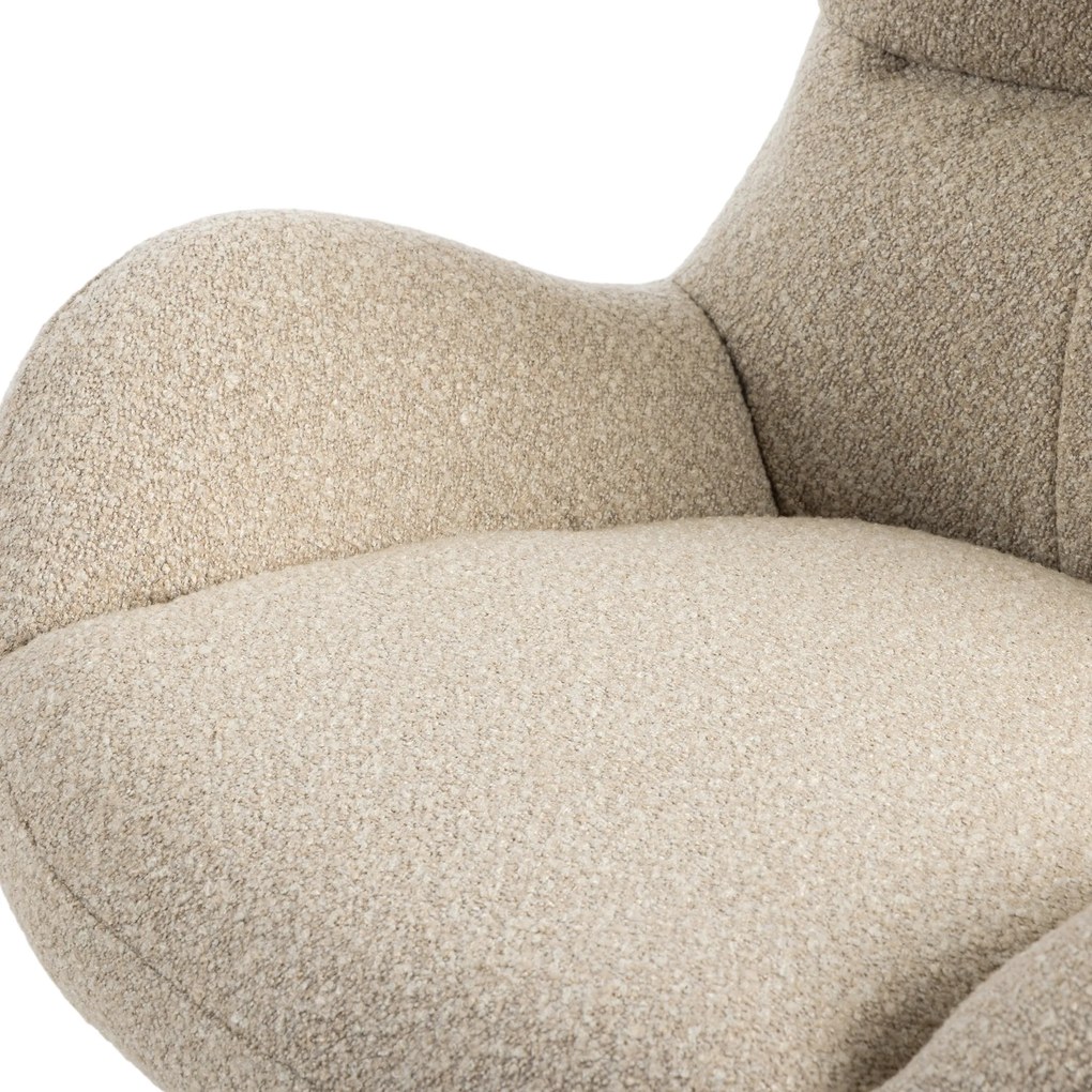 Oorfauteuil Modern Beige Stof