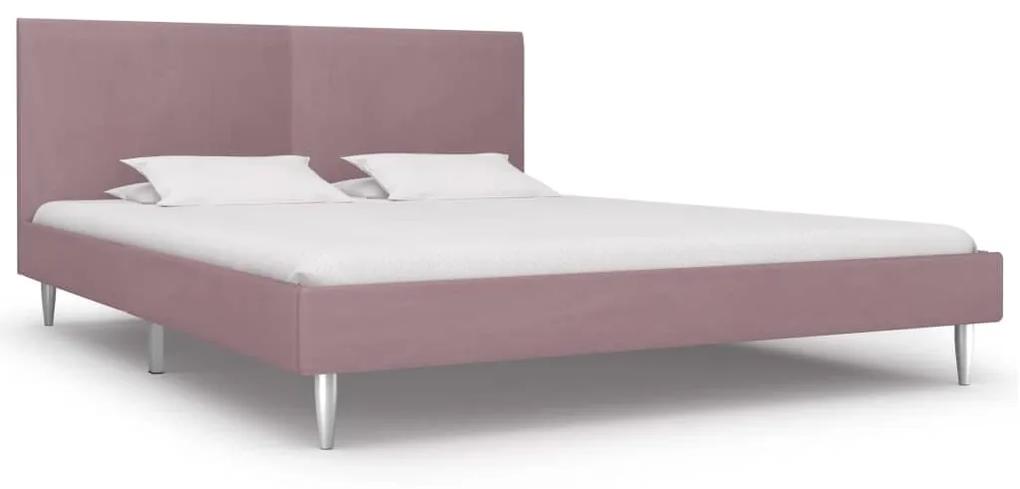 vidaXL Bedframe stof roze 180x200 cm