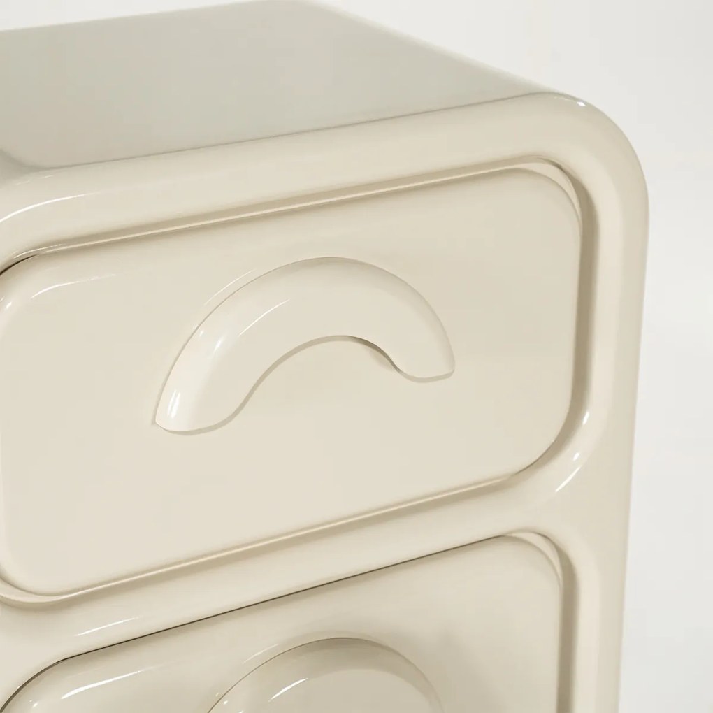Retro Ladekast Beige - 50x32x108cm.