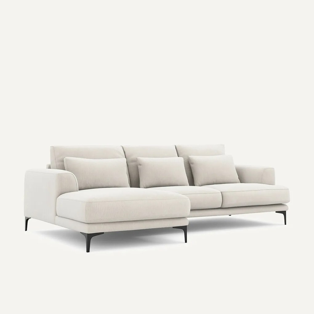 Hoekbank links fluweel chenille, Marsile