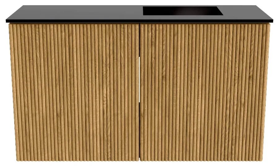 Mondiaz Joya 70cm toiletmeubel oak met wastafel faye rechts zonder kraangat urban