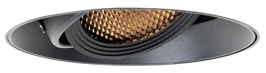 Moderne inbouwspot zwart GU10 AR70 rond trimless - Oneon Honey