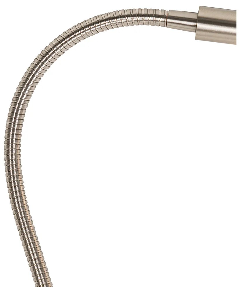 Klem bureaulamp staal incl. LED met touch dimmer - Lionard