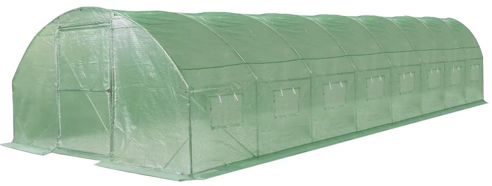 Folie tunnel 4x10m Garden Point groen met deur