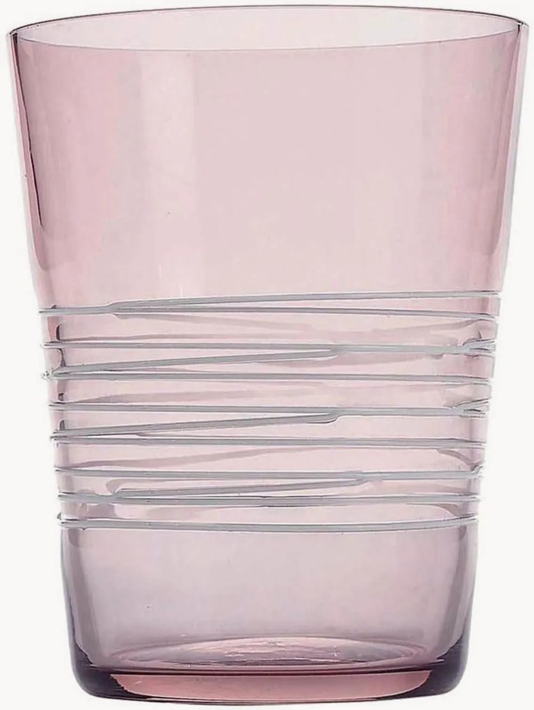Mondgeblazen waterglazen Filante, 6-delig