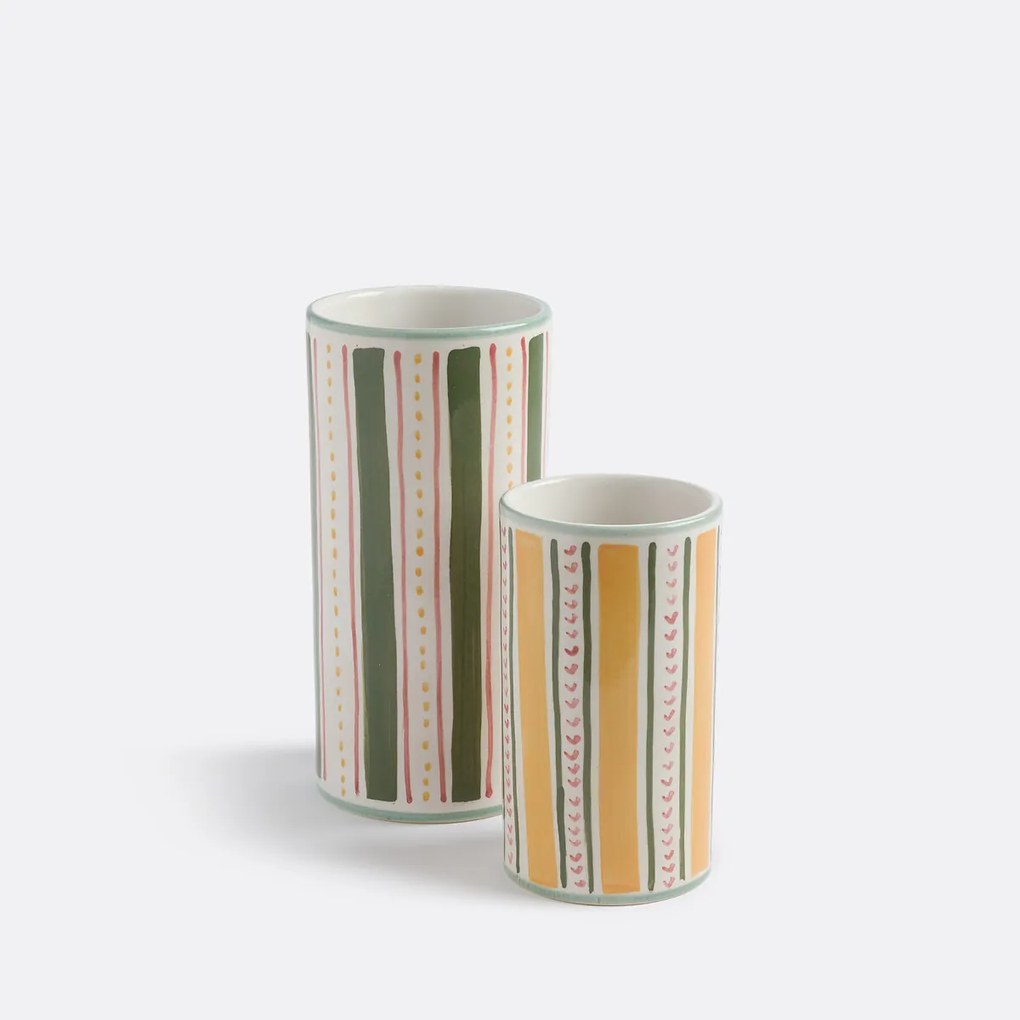 Geglazuurde keramische vaas H18 cm, Baldia