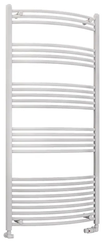 Eastbrook Wendover gebogen handdoekradiator 75x160cm 829W wit glans