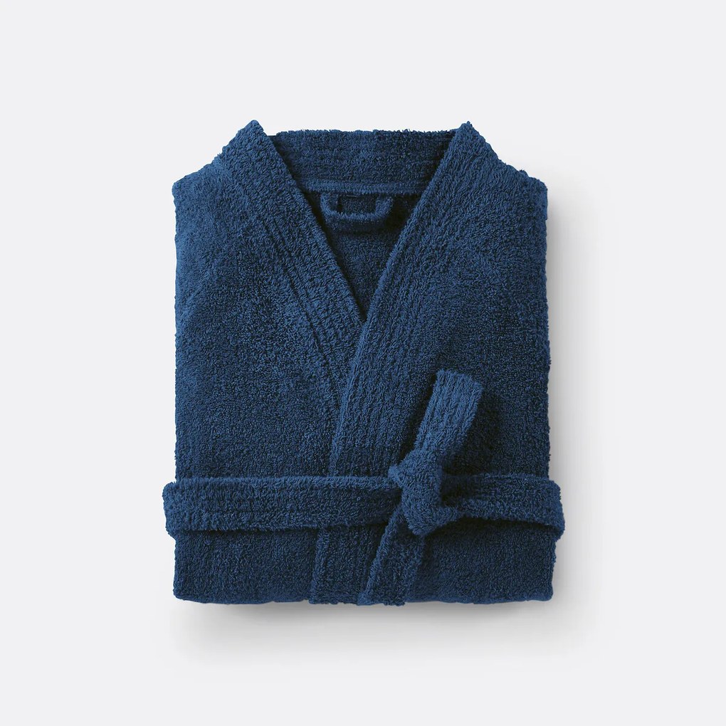 Badjas in badstof, kimono kraag, 450g/m², Haxel