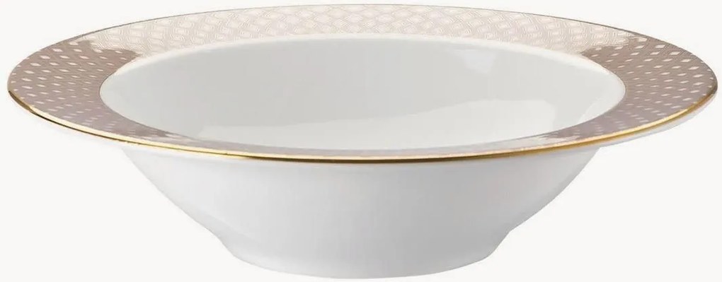 Porseleinen dessertschalen Francis Carreau Beige, 6-delig