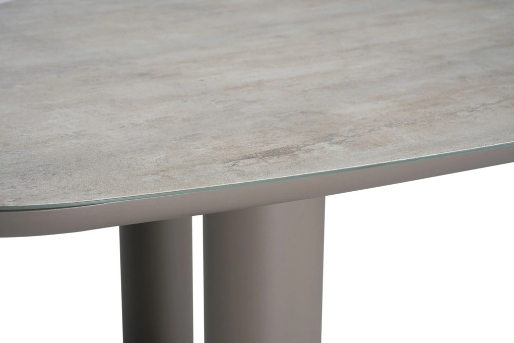 Tuinset 6 personen 240 cm Aluminium Taupe Apple Bee Pine