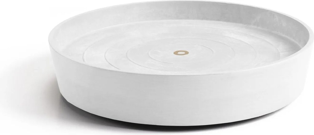 Ecopots onderschotel op wielen - Rond - Pure White - Diameter 41,6 x H9 cm