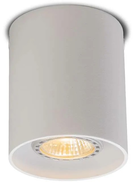 Spot / Opbouwspot / Plafondspot wit - Tubo 1 Design, Modern GU10 cilinder / rond rond Binnenverlichting Lamp