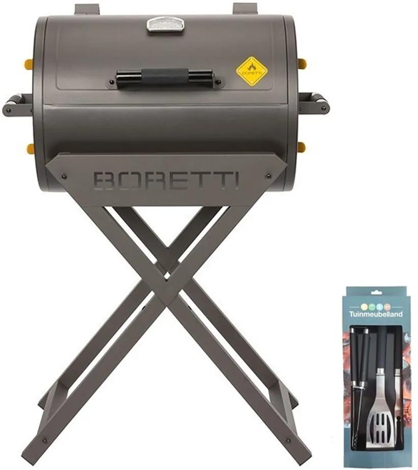 Boretti Fratello houtskoolbarbecue incl. gereedschapsset