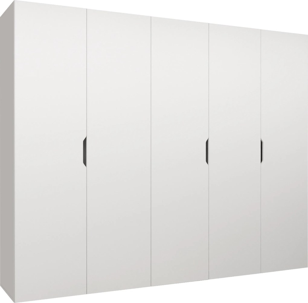 Kledingkast Hartford 515, Wit, 202x250x50cm, 171.5 kg, Kledingkast deuren: Met scharnieren